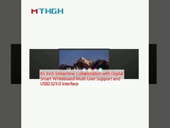 65 pulgadas Colaboración racionalizada con soporte multiusuario de pizarra digital inteligente y interfaz USB2.0/3.0
