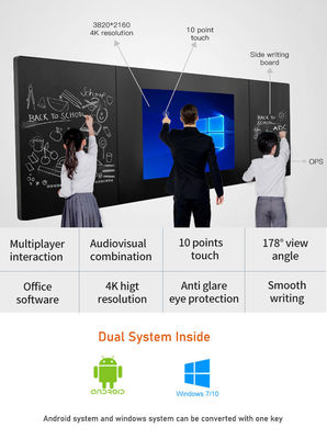 Pantalla táctil nano inteligente de 86 pulgadas 4K para escuelas e instituciones