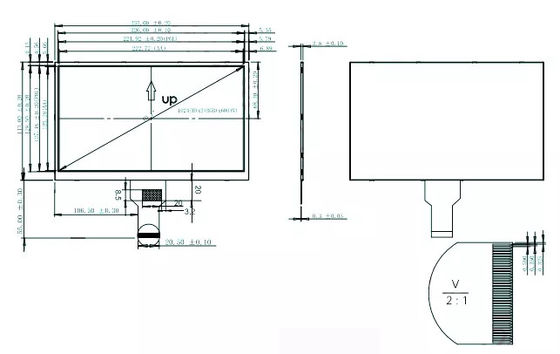 40 Pin 10,1 pulgadas pantalla LCD TFT módulo de pantalla LCD 1204 × 600 interfaz LVDS vista amplia