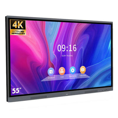 Tabla blanca de pantalla táctil interactiva de 98 pulgadas montada en la pared para uso de oficina