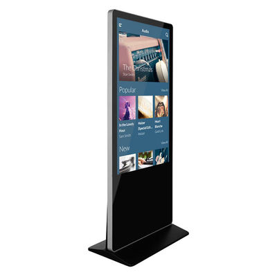 Signalización LCD digital de pie en el piso interior con conectividad USB WiFi Bluetooth