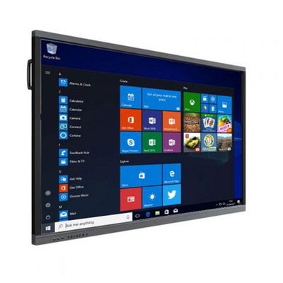 Tabla de pantalla táctil interactiva de 75 pulgadas con procesador de cuatro núcleos y altavoces de 10W