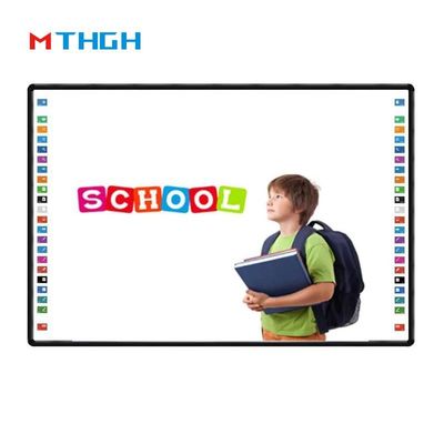Tabla blanca interactiva inteligente de 83 pulgadas con tecnología táctil infrarroja y escritura en color negro
