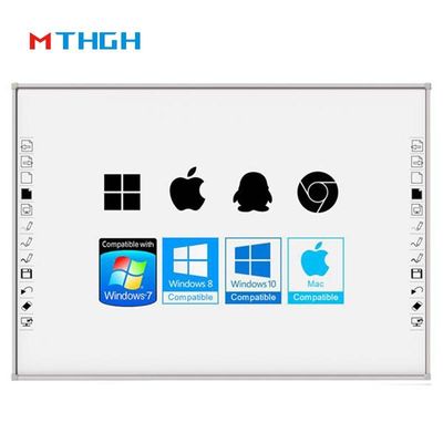 86 pulgadas de vidrio templado Smart Whiteboard Con WiFi Bluetooth Conectividad USB para el supermercado escolar