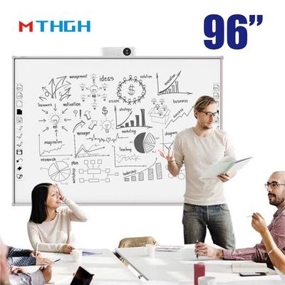 Tabla digital de 96 pulgadas para el aula 10 puntos de toque Smart Display interactivo