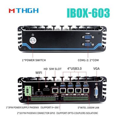 Mini PC industrial IBOX-603 Plus con procesador Intel Core I5 6200U