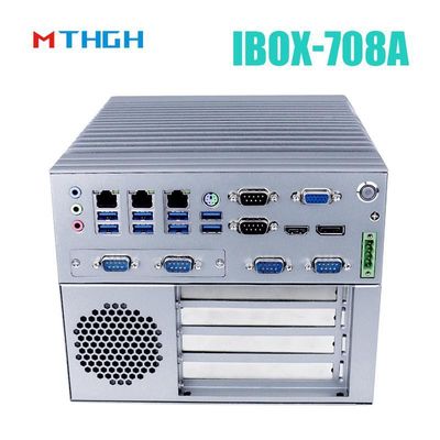 I3 6100T Mini PC industrial sin ventilador de cuatro núcleos con fuente de alimentación de 12V DC y SSD de 64G