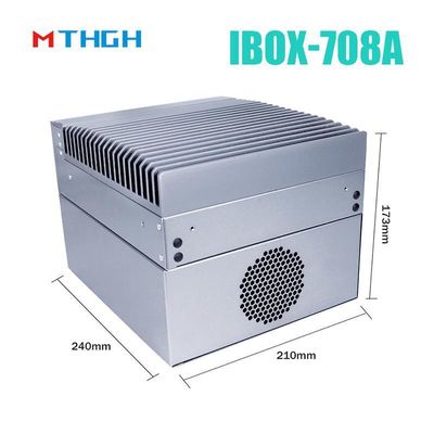 I3 6100T Mini PC industrial sin ventilador de cuatro núcleos con fuente de alimentación de 12V DC y SSD de 64G