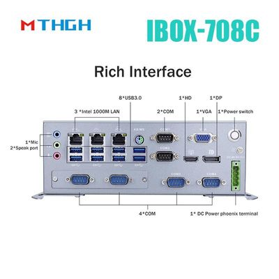 IBOX-708C Mini PC industrial sin ventilador con 8 GB DDR4 Cuad Core I7 6700T