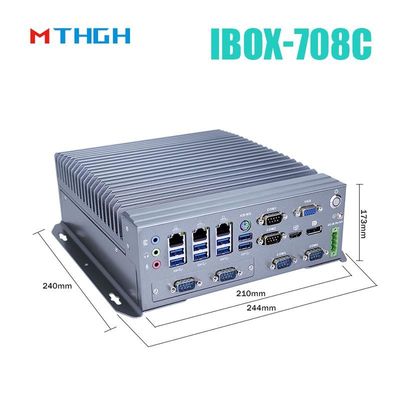 IBOX-708C Mini PC industrial soporte HDMI/DP/VGA 6*COM 8*USB3.0