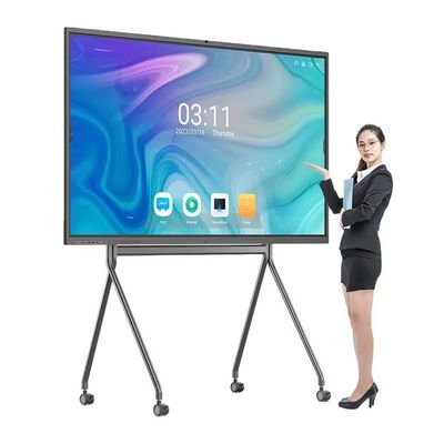 Sala de conferencias de 110 pulgadas pantalla táctil todo en uno pizarra 350 cd/m2 Brillo