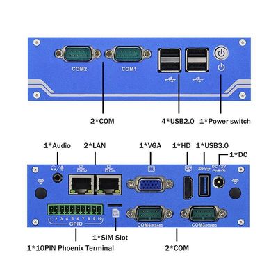 Nano Titanio Gris Mini PC Industrial N11 DC 12V Entrada 2XIntel I210-AT/I211-AT 1000M