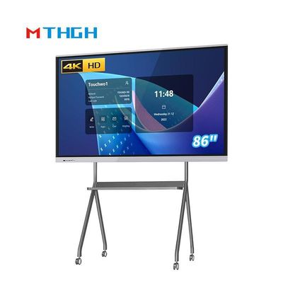 86 pulgadas 16 9 pantalla táctil interactiva pizarra 4K 300 cd/m2 tecnología infrarroja