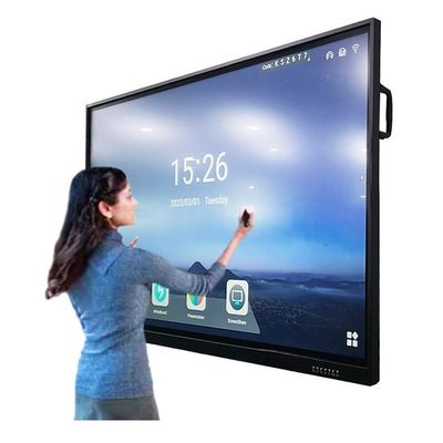 4K 75 pulgadas 20 puntos de infrarrojos táctil interactivo pizarra para la enseñanza en el aula escolar