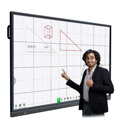 Tabla blanca de educación inteligente interactiva 350 cd/m2 IR brillante / toque capacitivo
