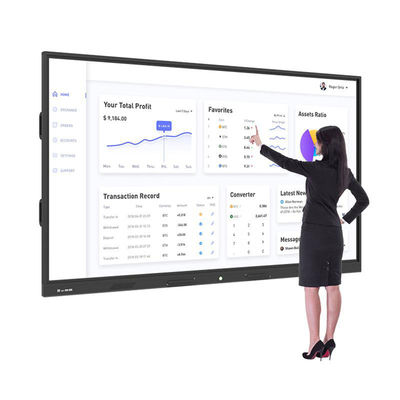 55" HD pantalla táctil tablero de demostración 16 9 relación de aspecto cámara incorporada opción de 48MP