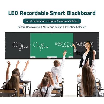 Tabla blanca digital inteligente de 65 pulgadas I3 / I5 / I7 / I9 Procesador Tabla negra inteligente educativa para la escuela