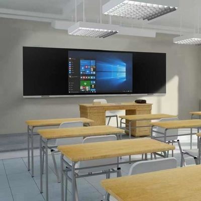 Tabla digital inteligente de 65 pulgadas con panel de escritura plana 4K y procesador I3/I5/I7/I9