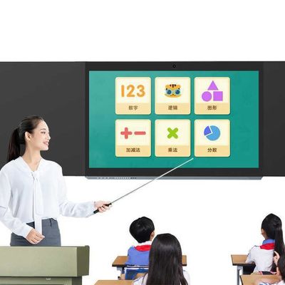 Tabla negra digital inteligente de 86 pulgadas con 16 9 relación de aspecto y longitud ≥4450 mm para entorno de aprendizaje interactivo