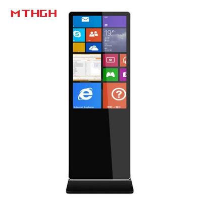 Display de cartel digital de 43 pulgadas HD de pie en el piso 8GB/16GB de almacenamiento para proveedores OEM
