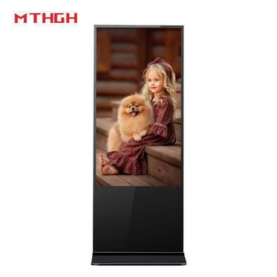 Display de cartel digital de 43 pulgadas HD de pie en el piso 8GB/16GB de almacenamiento para proveedores OEM