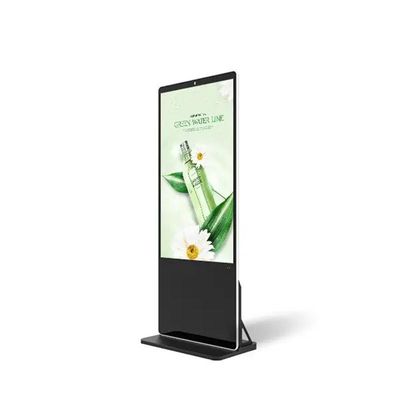 Display digital de 49 pulgadas, señalización digital de pie libre con opciones de montaje en la pared.