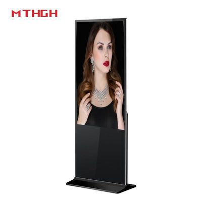 Display digital de 49 pulgadas de pie con conectividad Wi-Fi / Bluetooth / USB para pantallas