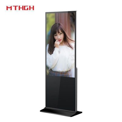 Display digital de 49 pulgadas de pie con conectividad Wi-Fi / Bluetooth / USB para pantallas