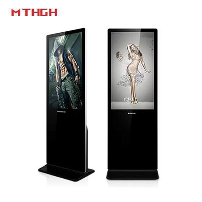 Display digital de 49 pulgadas de pie con conectividad Wi-Fi / Bluetooth / USB para pantallas