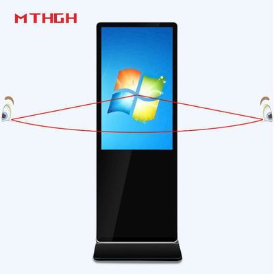 49 pulgadas 1080 P Resolución de piso de señalización digital con 8 GB de almacenamiento y conectividad Wi-Fi / Bluetooth / USB