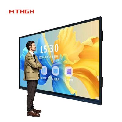 Tabla blanca táctil interactiva con HDMI I / O y solución de conectividad OPS PC I9