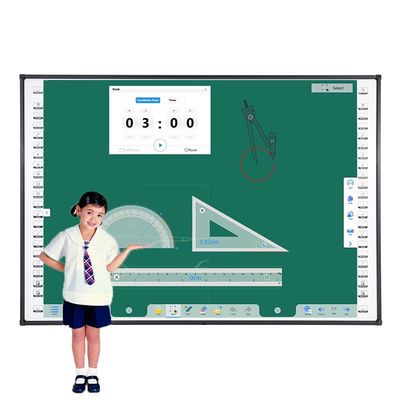 120 pulgadas 10 puntos de pantalla táctil tablero de enseñanza pared montada con teclas de acceso rápido
