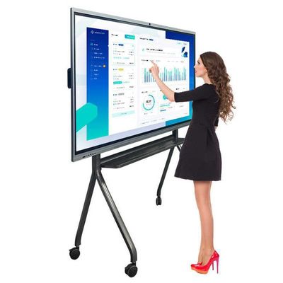 Pantalla táctil interactiva de 65 pulgadas Tablero blanco 4K Pantalla de pantalla inteligente con puntos infrarrojos 10/20 y Android 13.0