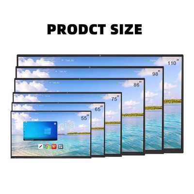 Pantalla táctil interactiva de vidrio anti-reflejo Android 8+128G Win 10 11 40 puntos táctiles